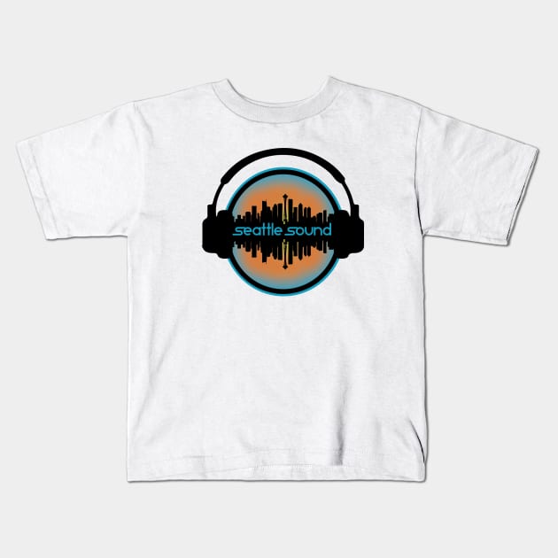 SEATTLE SOUND WAVE Kids T-Shirt by Nufuzion